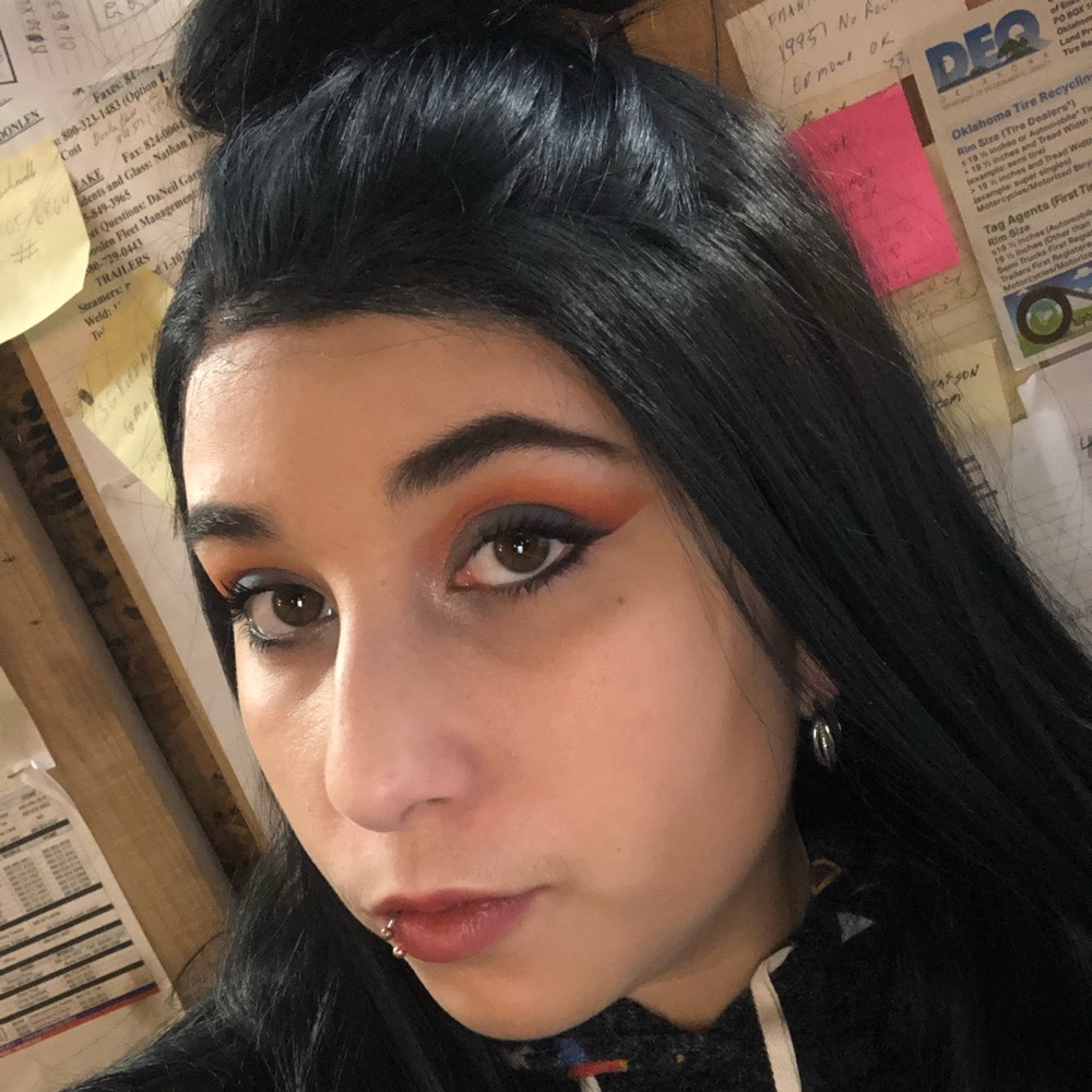 Synthetic lace front black wig